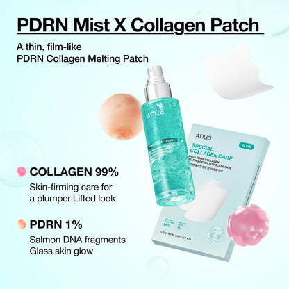 Anua PDRN Collagen Melting Patch For Glass Skin (4 Patches)