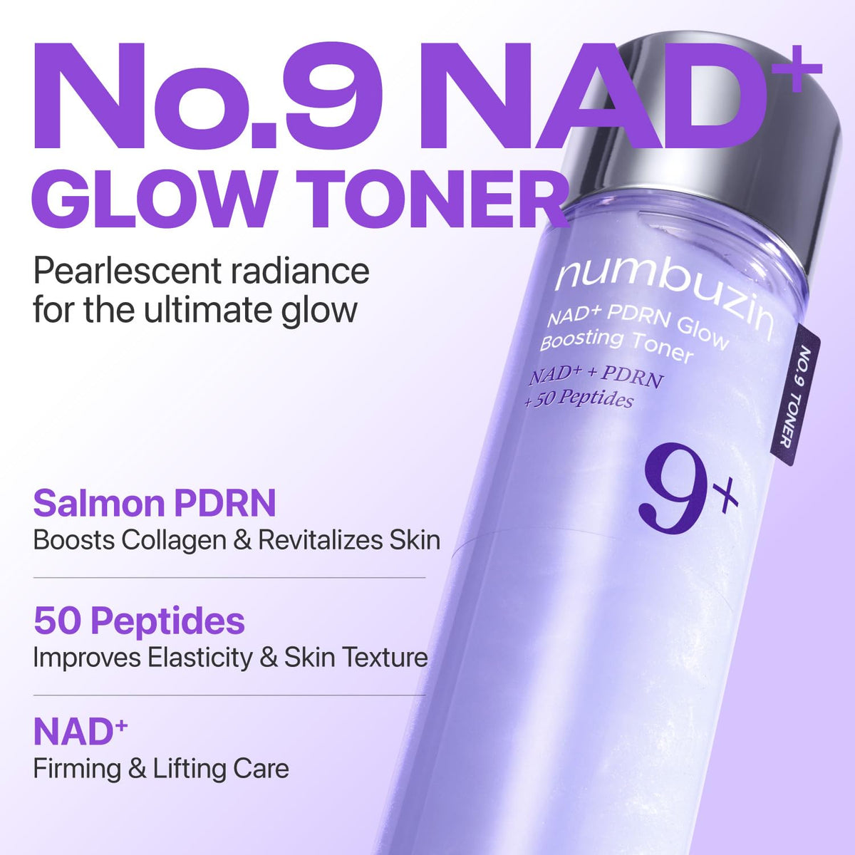 Numbuzin No.9 NAD+ Powerful Anti-aging Set| Gentle Retinal, Nad peptide Serum, Korean Anti-aging Skin Care, Firming Skin Routine