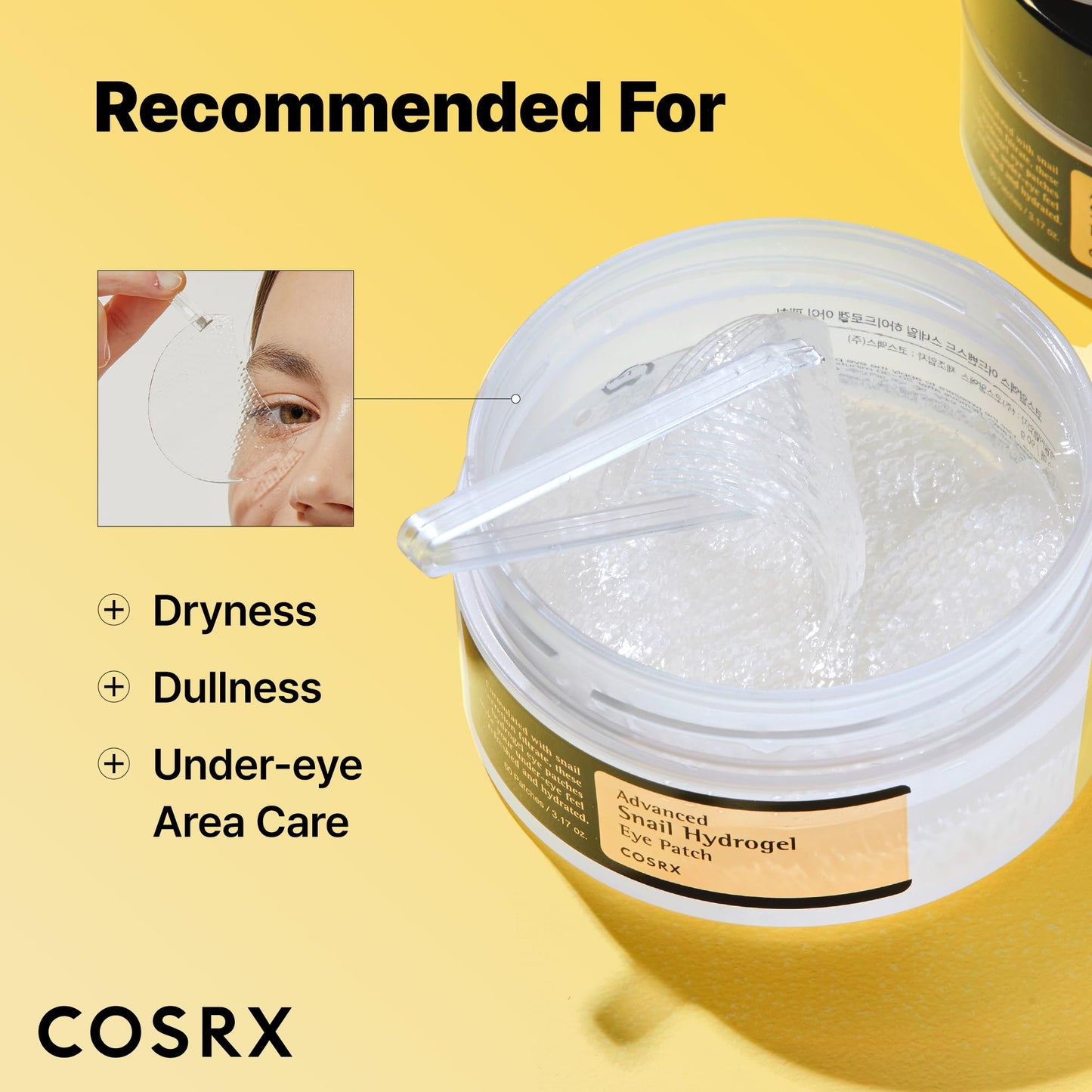 COSRX Collagen Gel Eye Patches 60pcs – PDRN / Peptide / Snail Mucin