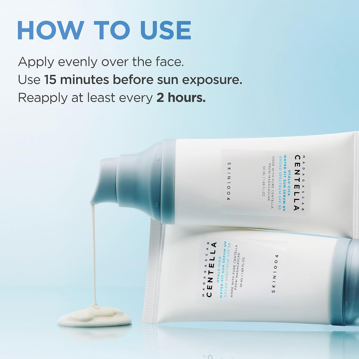 SKIN1004 Hyalu-Cica Water-Fit Sun Serum UV, SPF 50 Sunscreen
