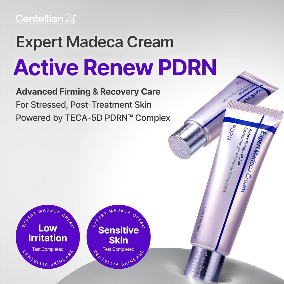 CENTELLIAN 24 Madeca Cream Active Renew PDRN 1.69 fl oz + TECA Retinolsom 0.2 Firming Serum 1.01 fl oz – Korean Skin Care Set for Elasticity, Firming, Anti Aging, Hydration & Sensitive Skin Care