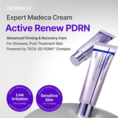CENTELLIAN 24 Madeca Cream Active Renew PDRN 1.69 fl oz + TECA Retinolsom 0.2 Firming Serum 1.01 fl oz – Korean Skin Care Set for Elasticity, Firming, Anti Aging, Hydration & Sensitive Skin Care
