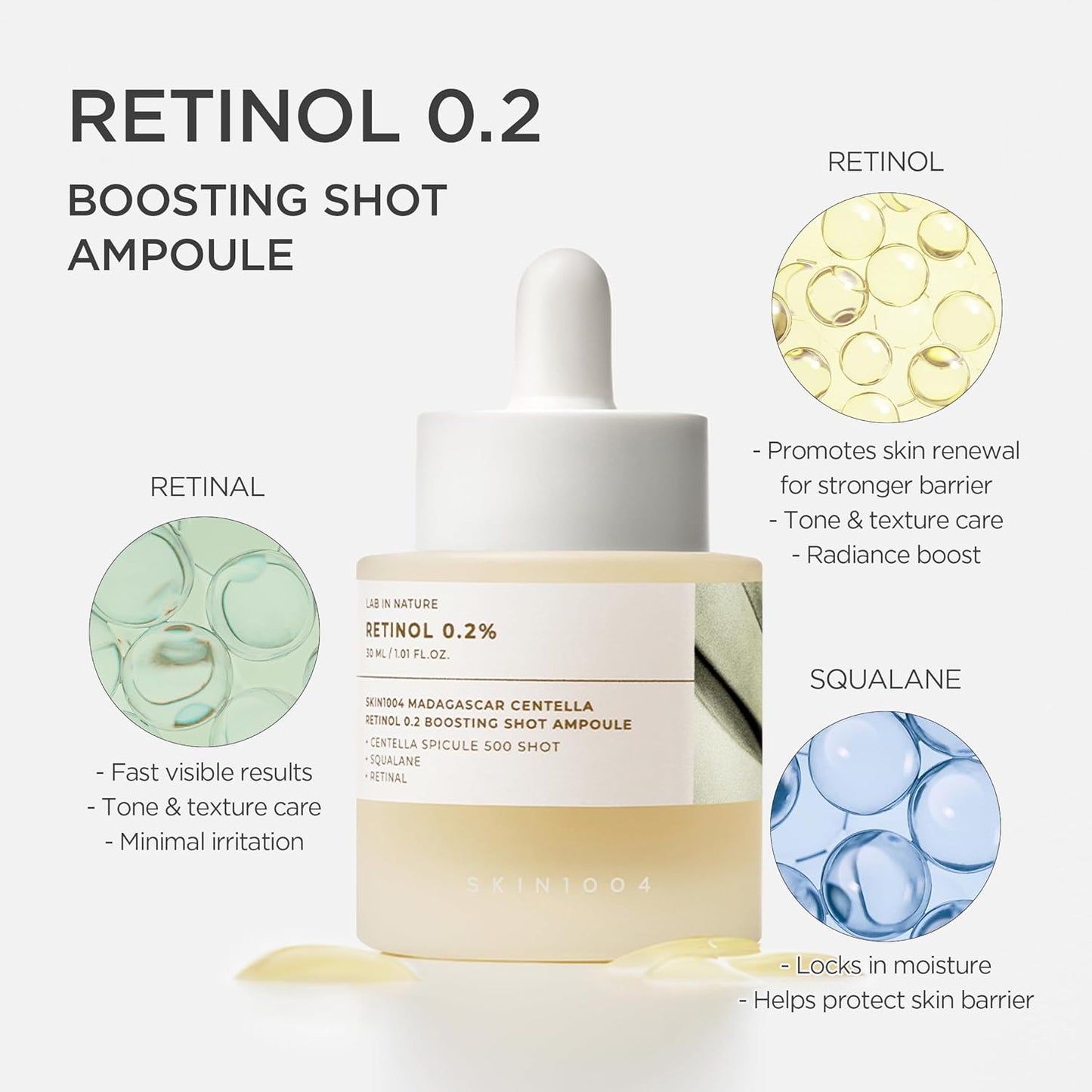 SKIN1004 Retinol 0.2% Boosting Shot Ampoule 1.01fl.oz, 30ml