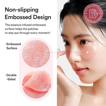 Abib Vegan Collagen Eye Patches for Wrinkles & Fine Line with Jericho Rose Jelly & Peptides, 60 Counts