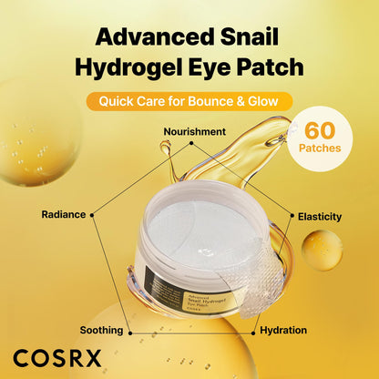 COSRX Collagen Gel Eye Patches 60pcs – PDRN / Peptide / Snail Mucin