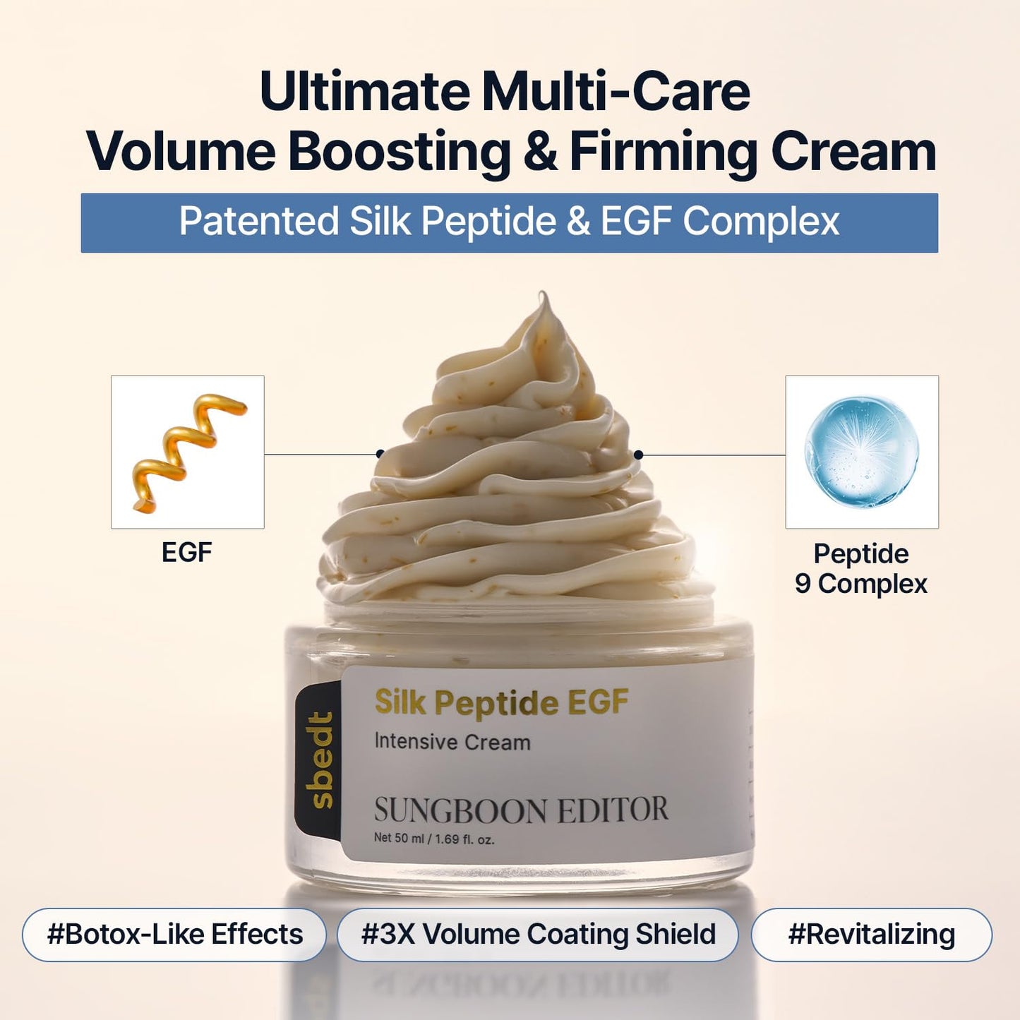 SUNGBOON EDITOR Silk Peptide EGF Intensive Cream - 50ml