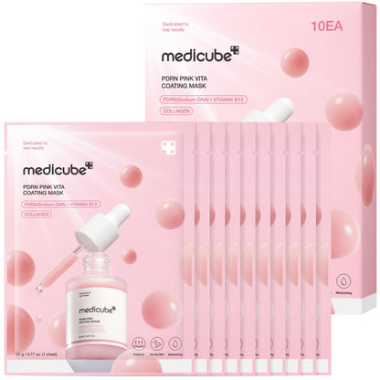 medicube PDRN Pink Vita Coating Mask (10ea)
