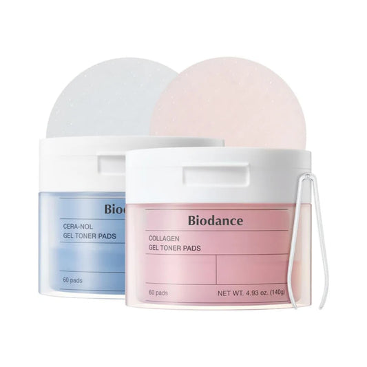 BIODANCE Gel Toner Pads Duo – Collagen & Ceramide Set