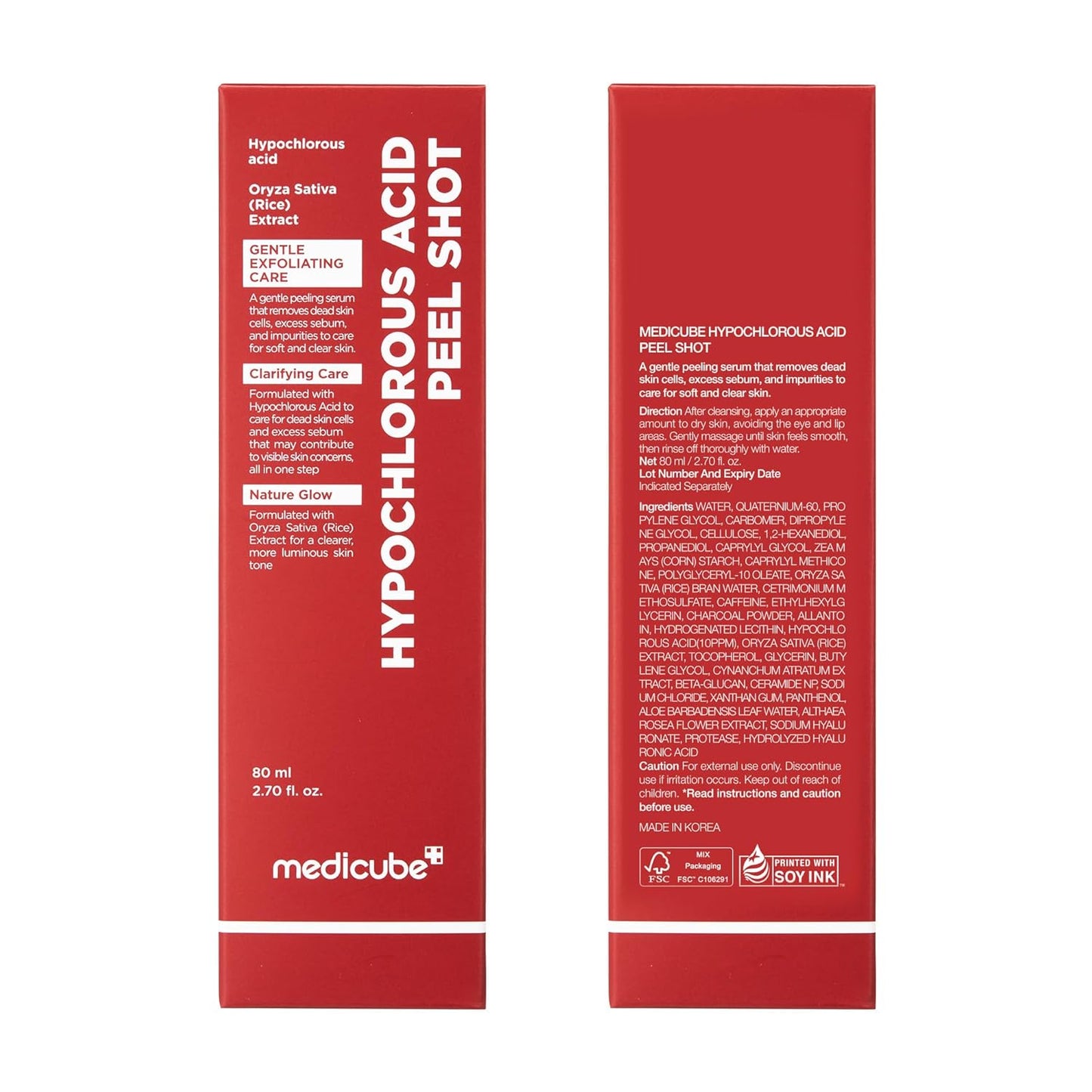 Medicube Hypochlorous Acid Rice Peel Shot - 80ml