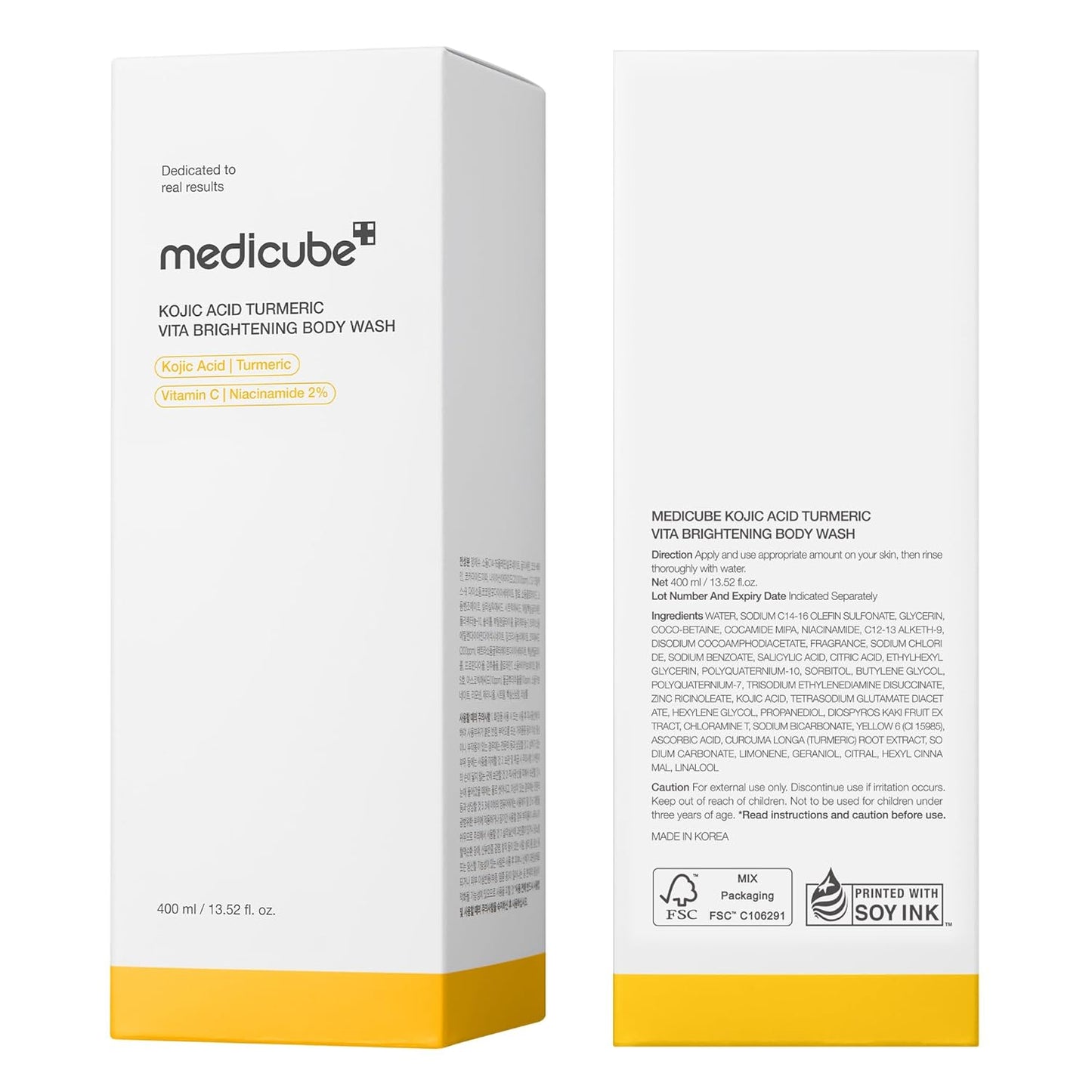 Medicube Kojic Acid Turmeric Brightening Body Wash - 400ml