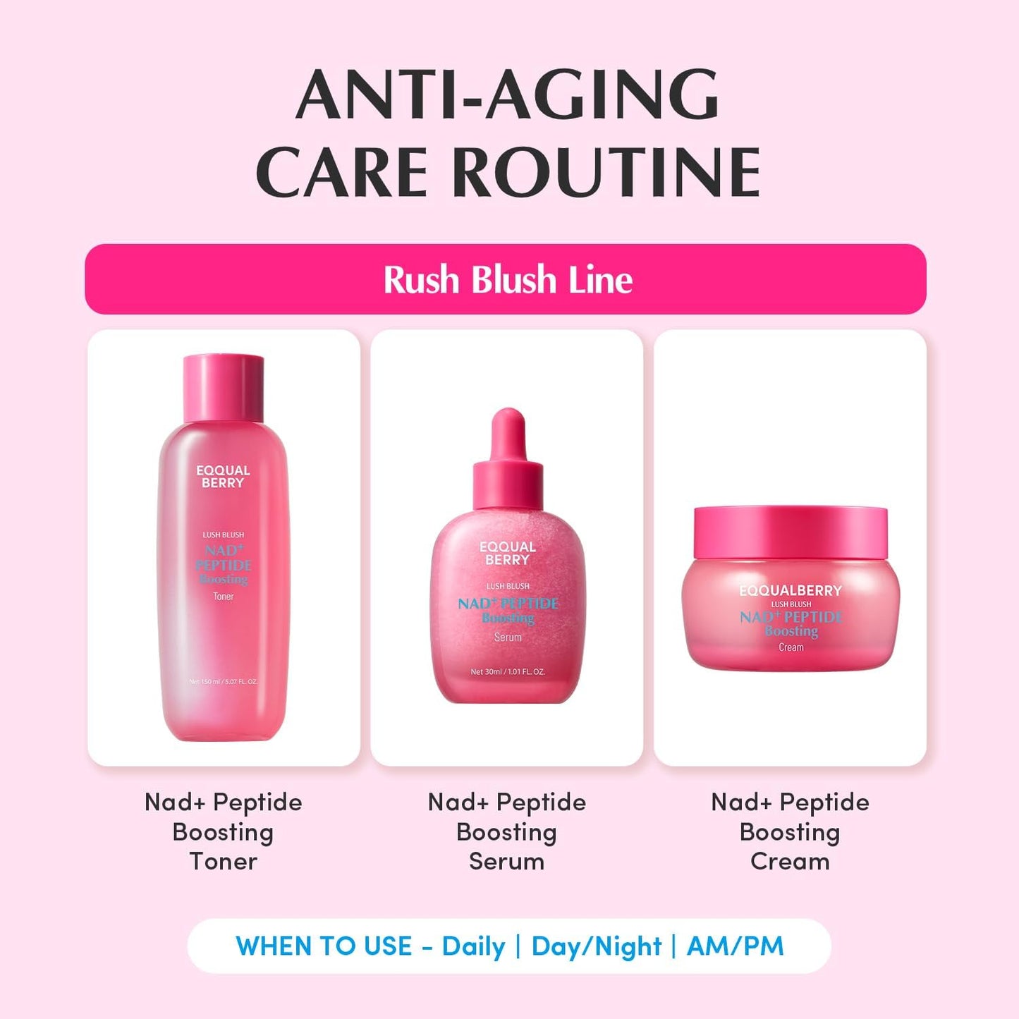 EQQUALBERRY NAD+ Peptide Boosting Toner 150ml