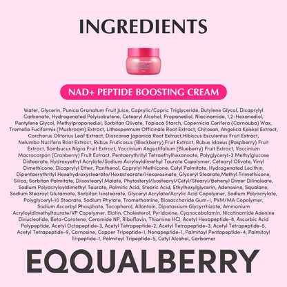 EQQUALBERRY NAD+ Peptide Boosting Cream (1.69 fl.oz / 50ml)