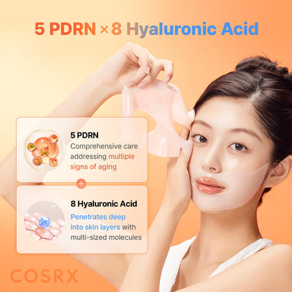 COSRX Advanced Snail Mucin Glass Glow Hydrogel Face Masks Skincare 3 EA, Collagen Face Mask, Travel Essentials, Overnight Face Mask, Korean Skin Care