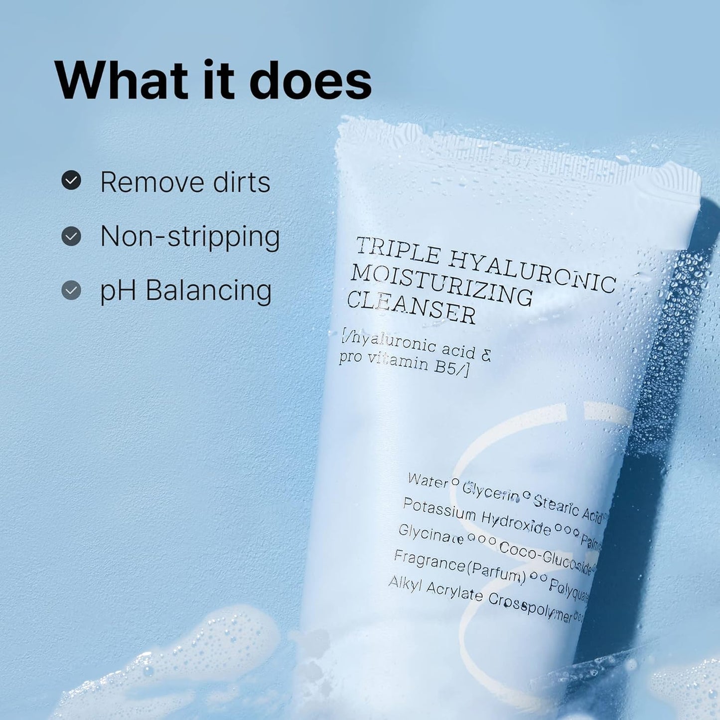 COSRX Hydrium Triple Hyaluronic Moisturizing Cleanser (150ml / 5.07 fl oz) 💧✨