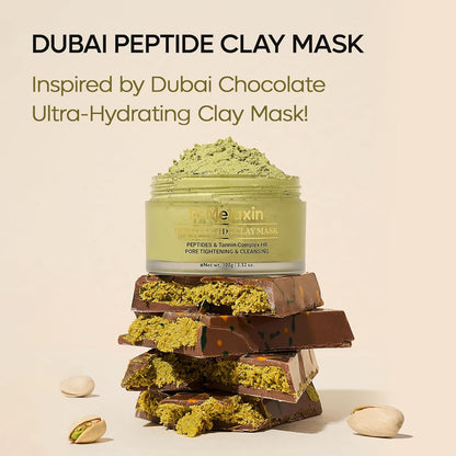 Dr.Melaxin DUBAI Peptide Clay Mask – Moisture-Rich Whipped Charcoal Clay 🖤✨