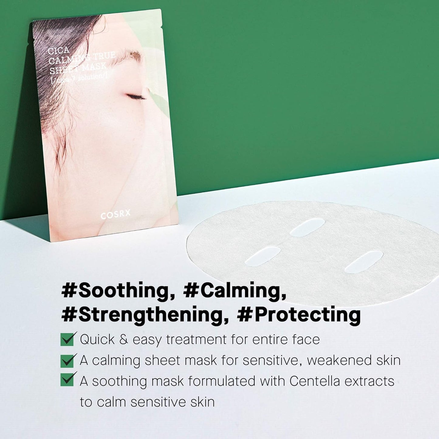 COSRX Cica Calming True Sheet Mask (21ml / 0.71 fl oz) 🌿💧
