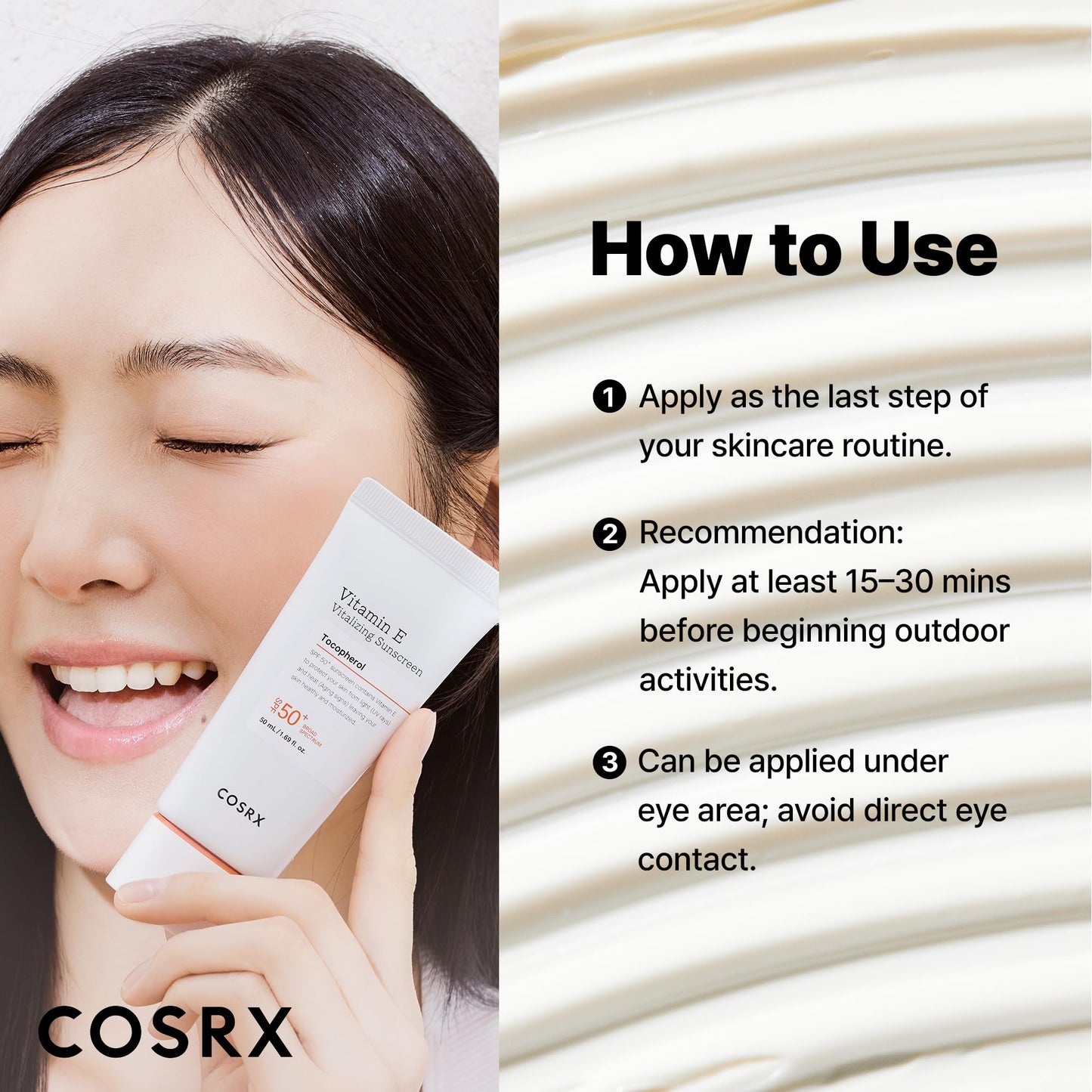 COSRX Vitamin E Sunscreen SPF 50 for Oily Skin 50ml