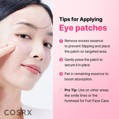 COSRX Collagen Gel Eye Patches 60pcs – PDRN / Peptide / Snail Mucin