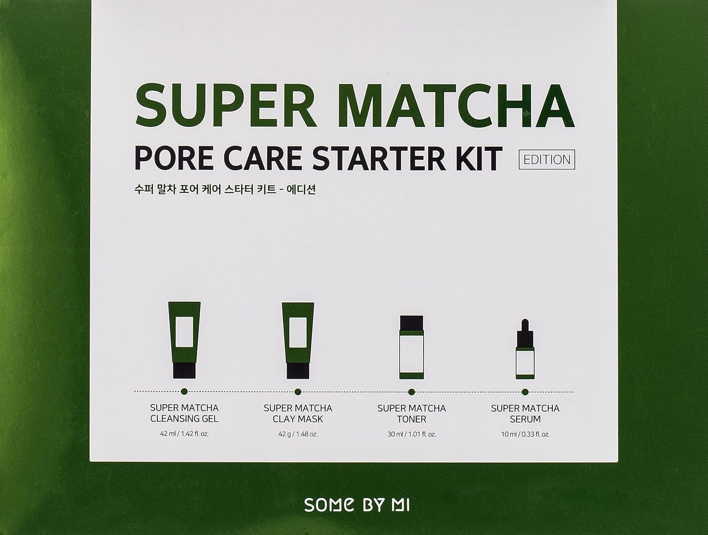 Some By Mi Super Matcha Pore Care Starter Kit | Facial Skin Care Set of 4 |