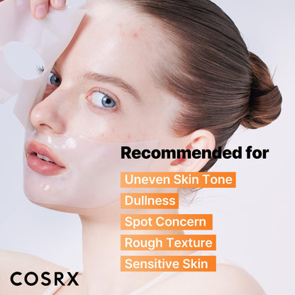 COSRX Advanced Snail Mucin Glass Glow Hydrogel Face Masks Skincare 3 EA, Collagen Face Mask, Travel Essentials, Overnight Face Mask, Korean Skin Care
