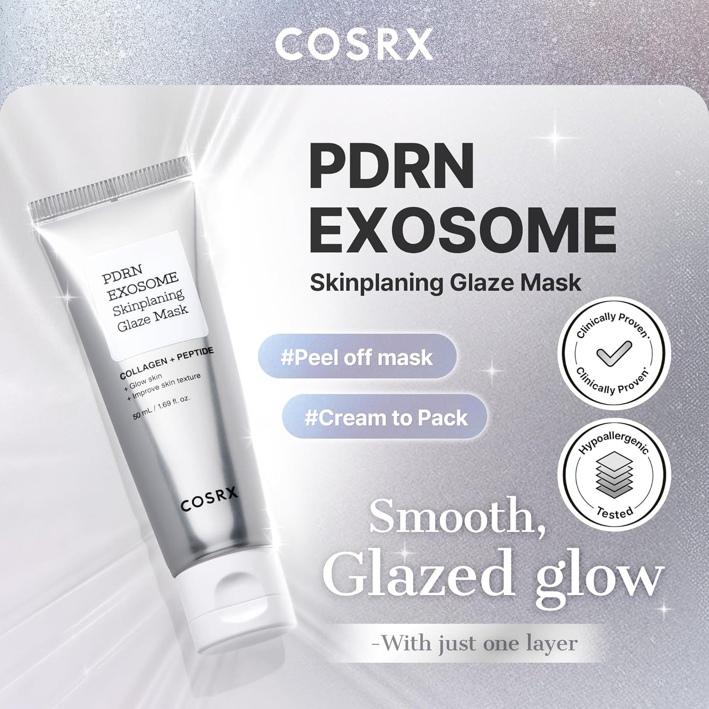 COSRX PDRN Exosome Skinplaning Glaze Mask (1.69 fl oz / 50ml) ✨💧