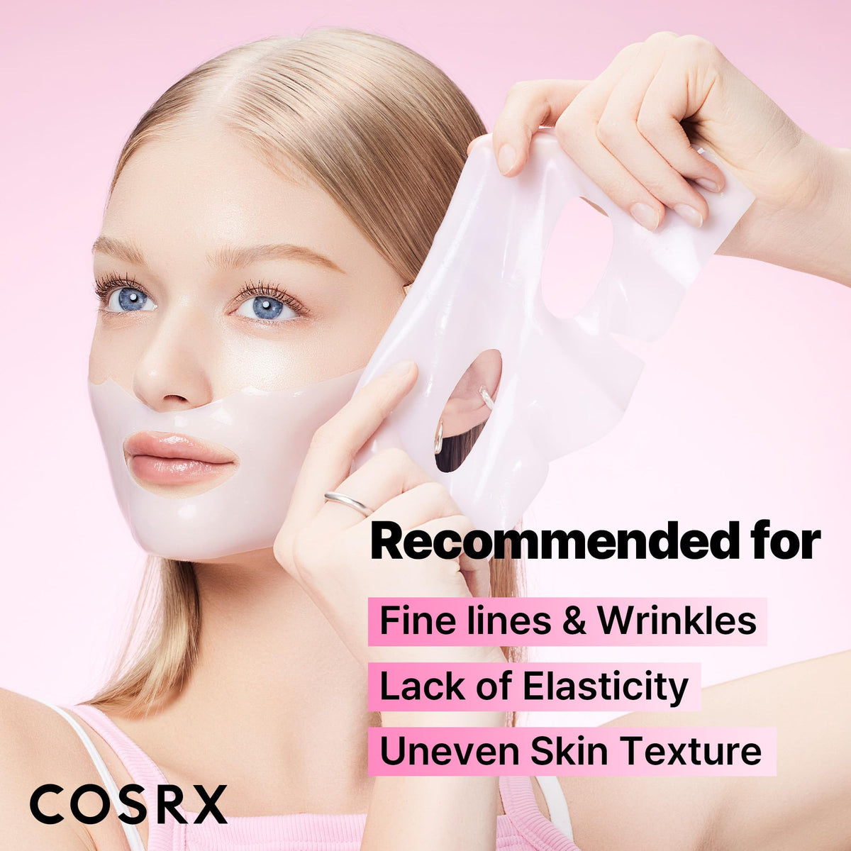 COSRX Advanced Snail Mucin Glass Glow Hydrogel Face Masks Skincare 3 EA, Collagen Face Mask, Travel Essentials, Overnight Face Mask, Korean Skin Care