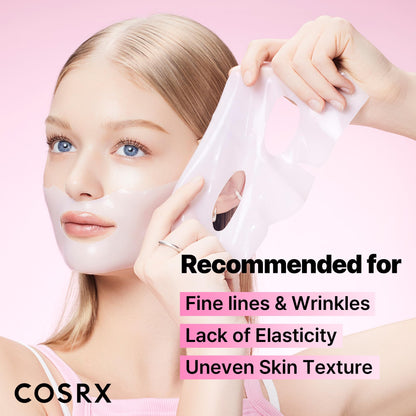 COSRX Advanced Snail Mucin Glass Glow Hydrogel Face Masks Skincare 3 EA, Collagen Face Mask, Travel Essentials, Overnight Face Mask, Korean Skin Care