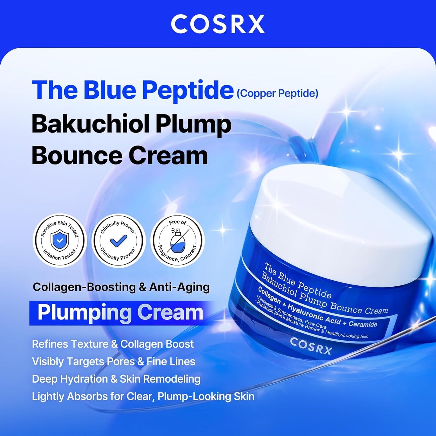 COSRX Blue Copper Peptide Bakuchiol Cream 50g