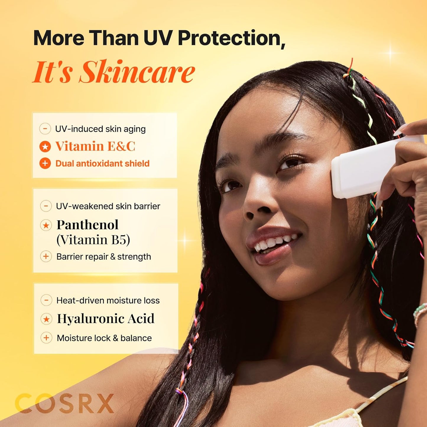 COSRX Airy-Light Clear Sunscreen Stick SPF 50 (19g / 0.67 oz) ☀️✨