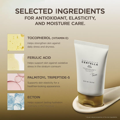 SKIN1004 Madagascar Centella TECA Ampoule & Cream Set, Hydrating Serum & Face Moisturizer with TECA & PDRN for Moisture Barrier Support and Oil & pH Balance for Blemish-Prone Skin, Korean Skin Care