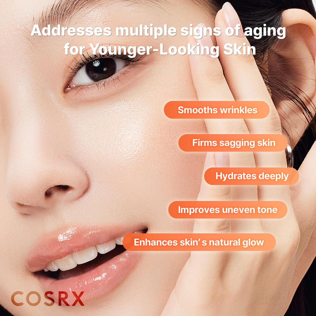 COSRX Advanced Snail Mucin Glass Glow Hydrogel Face Masks Skincare 3 EA, Collagen Face Mask, Travel Essentials, Overnight Face Mask, Korean Skin Care