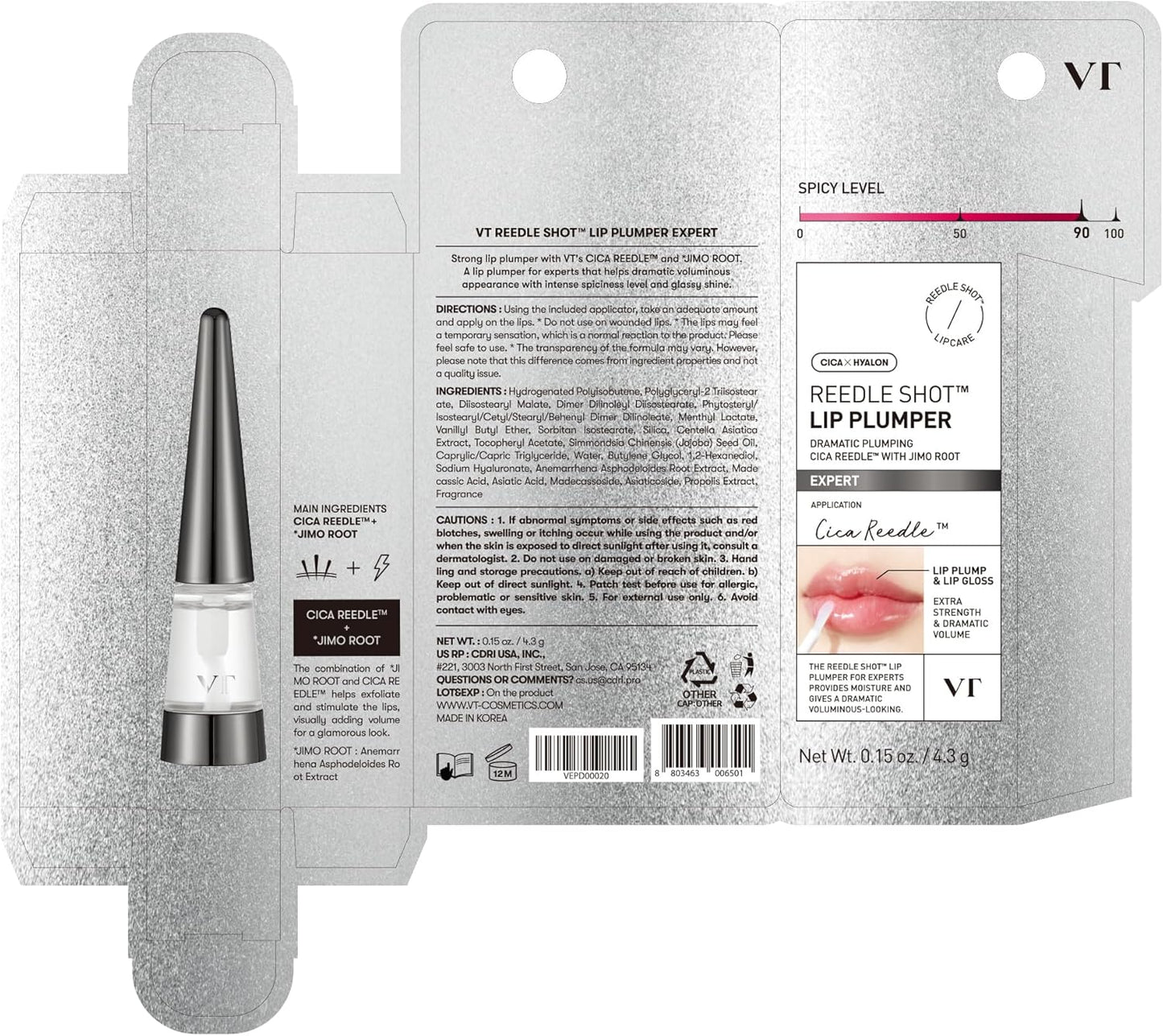 [VT COSMETICS] Reedle Shot Lip Plumper (Expert) 0.15 oz (4.3 g)
