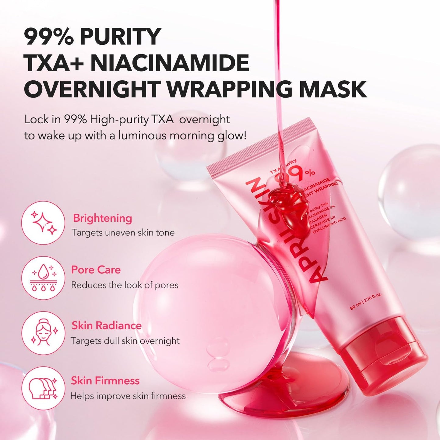 APRILSKIN TXA Niacinamide 99 Overnight Wrapping Mask - 80ml