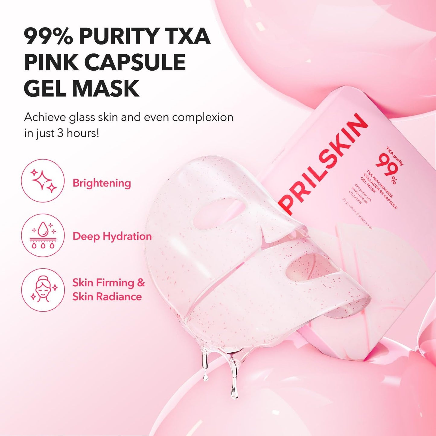 APRILSKIN TXA Pink Capsule Gel Mask - 30g x 4ea