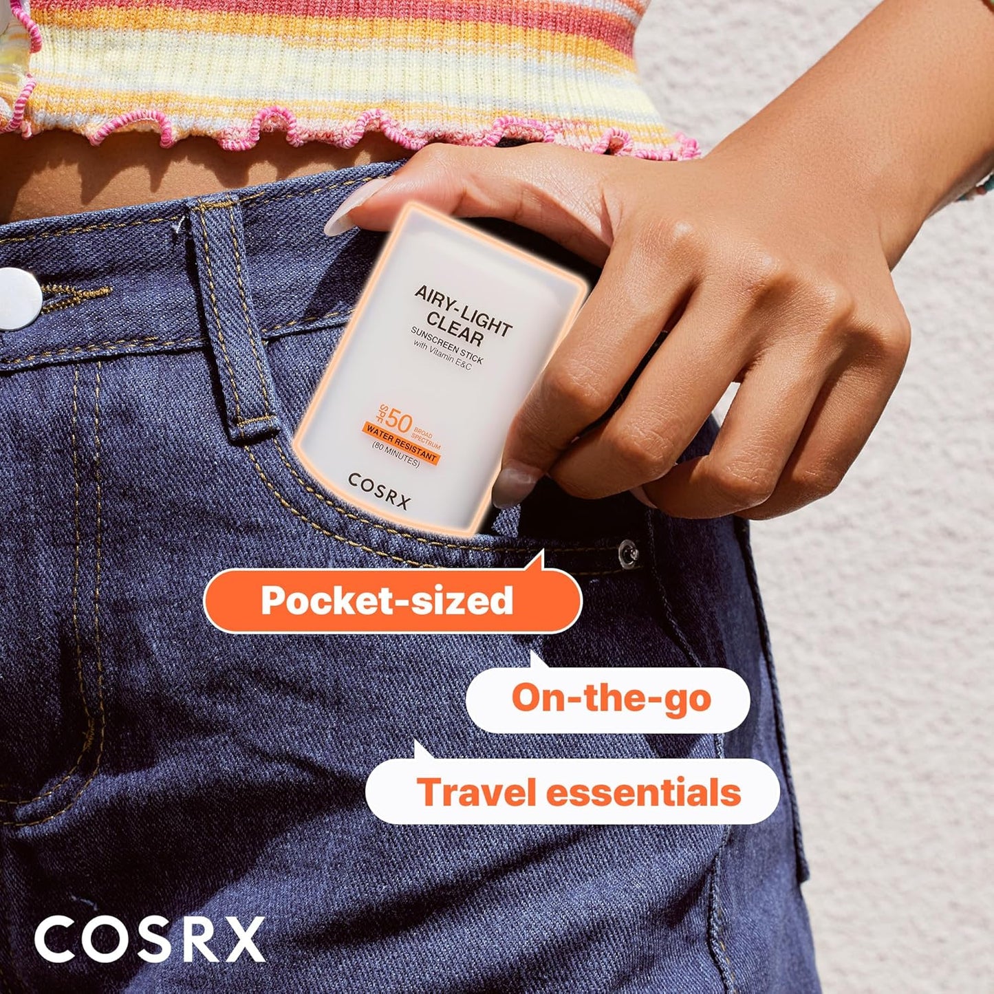 COSRX Airy-Light Clear Sunscreen Stick SPF 50 (19g / 0.67 oz) ☀️✨