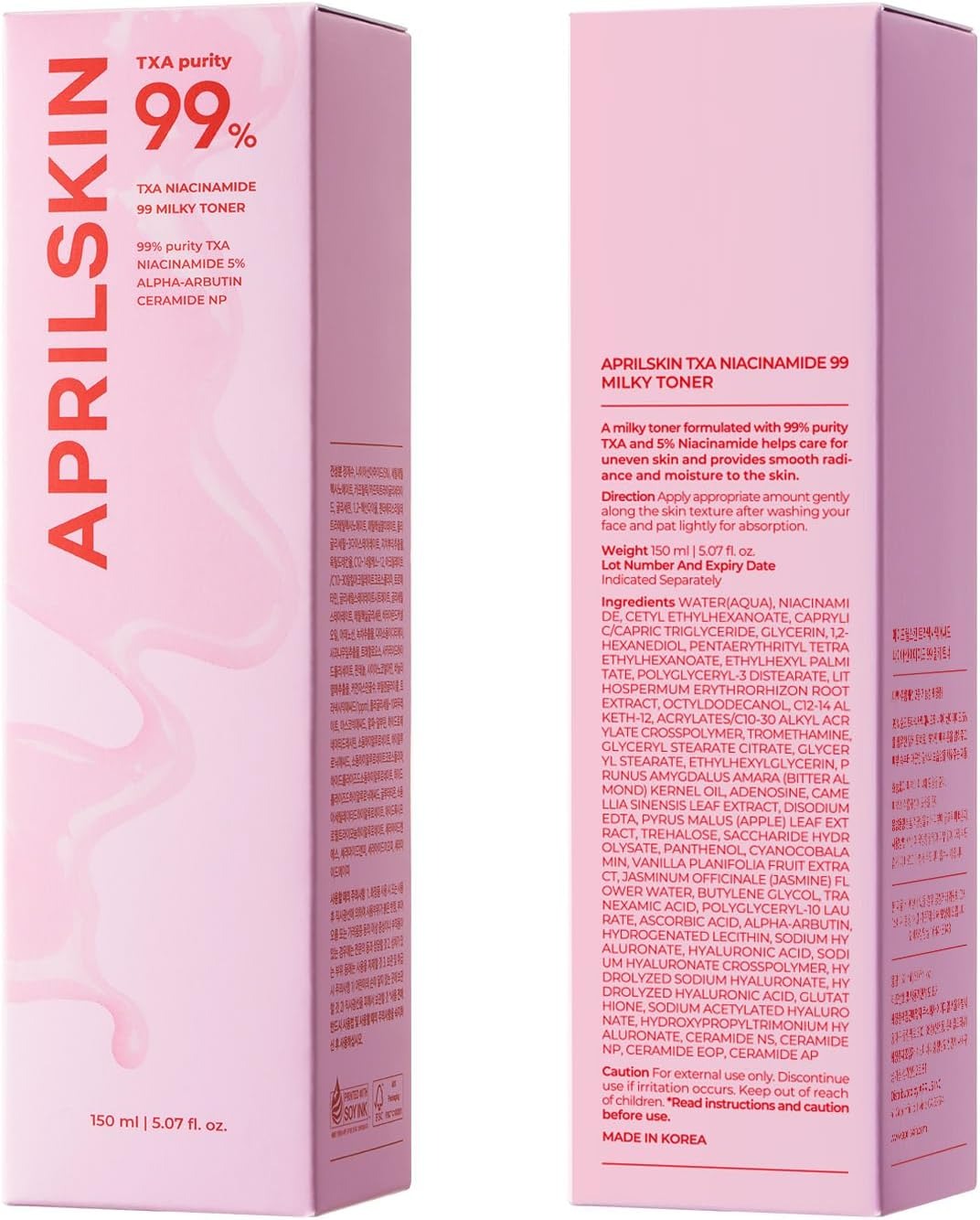 APRILSKIN TXA + Niacinamide 99 Pink Milky Toner -  150ml
