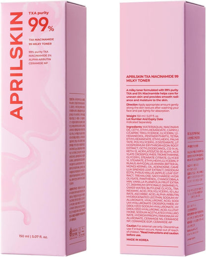 APRILSKIN TXA + Niacinamide 99 Pink Milky Toner -  150ml