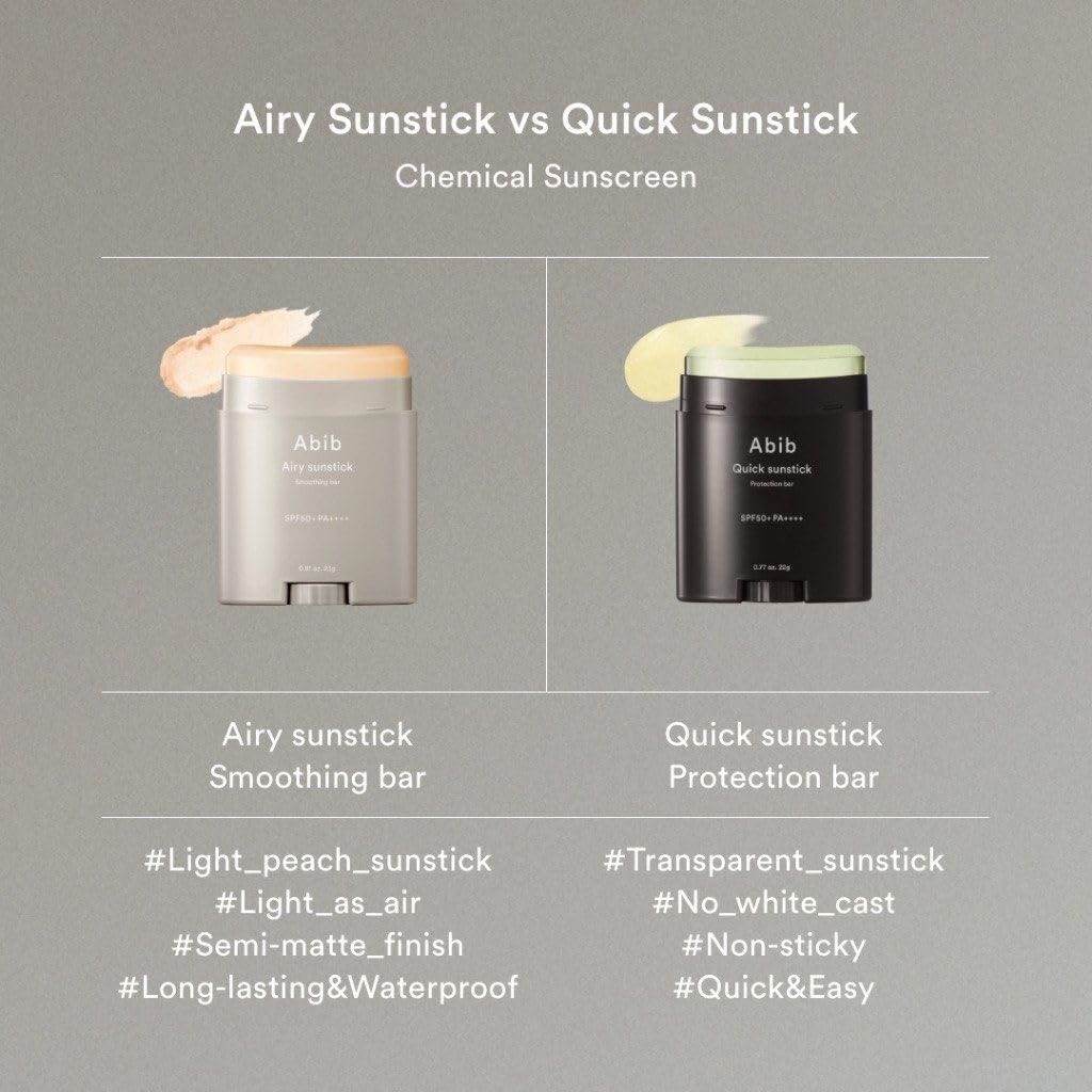 [ABIB] Airy Sunstick Smoothing Bar SPF50+ PA++++ - 23g