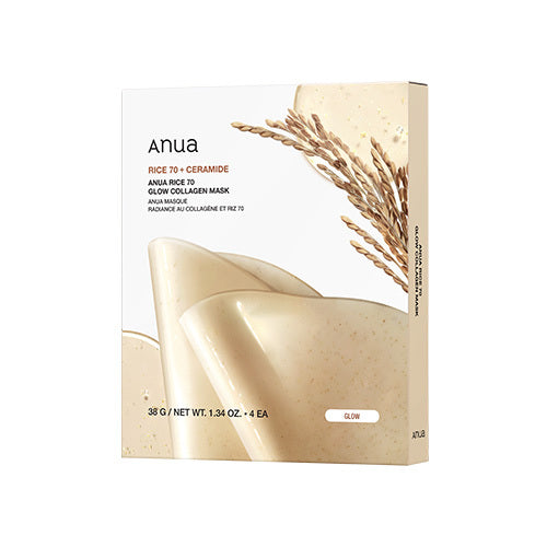 [ANUA] Rice 70 Glow Collagen Mask (4ea)