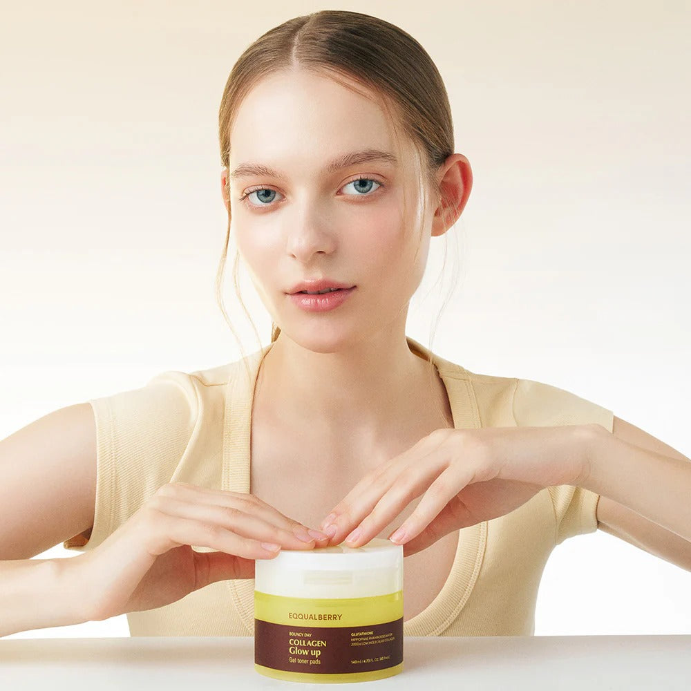 [Eqqualberry] Collagen Glow Up Gel Toner Pads (60ea)