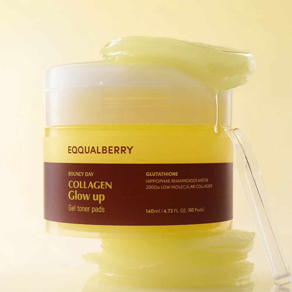 [Eqqualberry] Collagen Glow Up Gel Toner Pads (60ea)