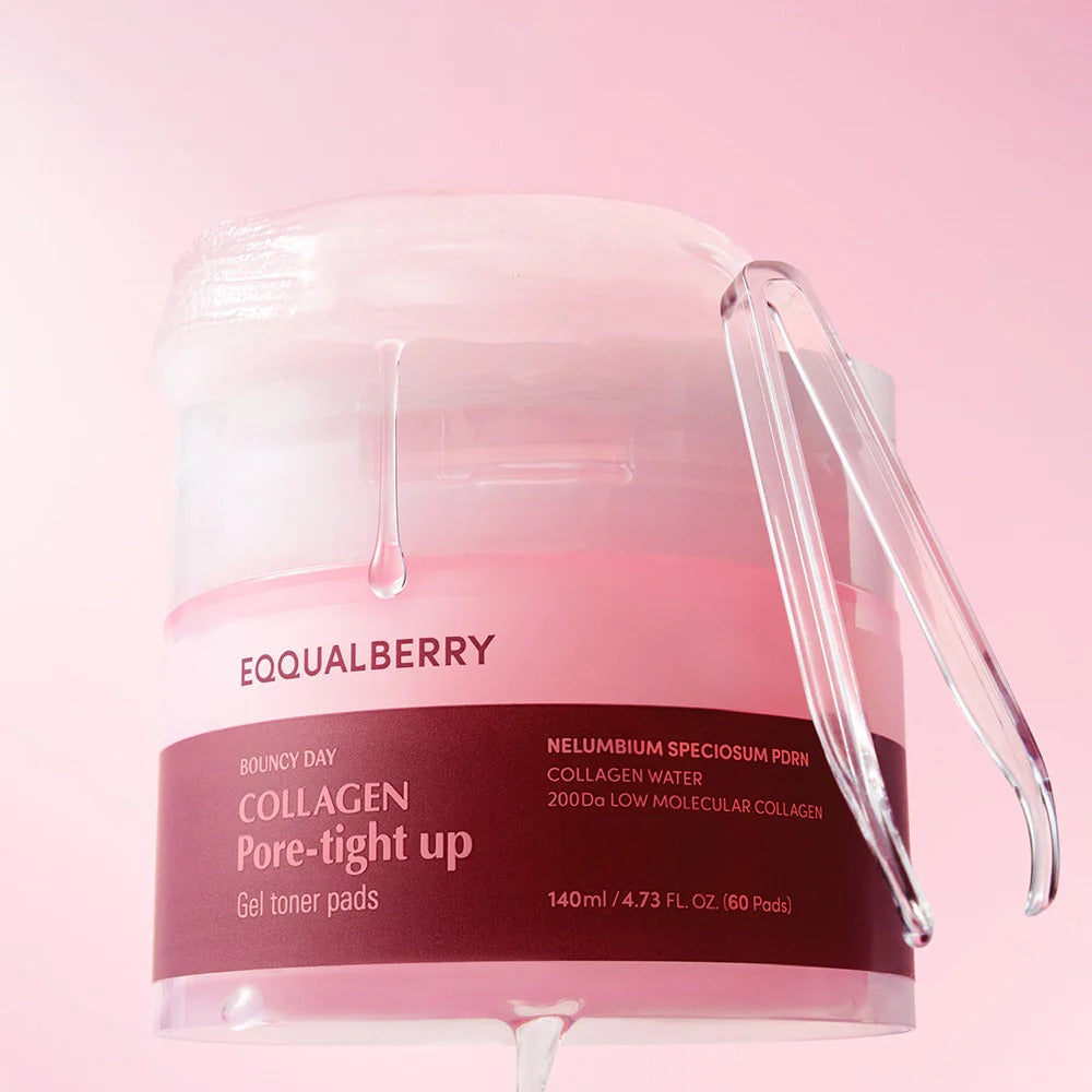 [Eqqualberry] Collagen Pore Tight Up Gel Toner Pads (60ea)