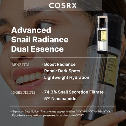 [Cosrx] خلاصة الحلزون المتقدمة لإشراقة مزدوجة - ضعف القوة، ضعف التوهج 80 مل