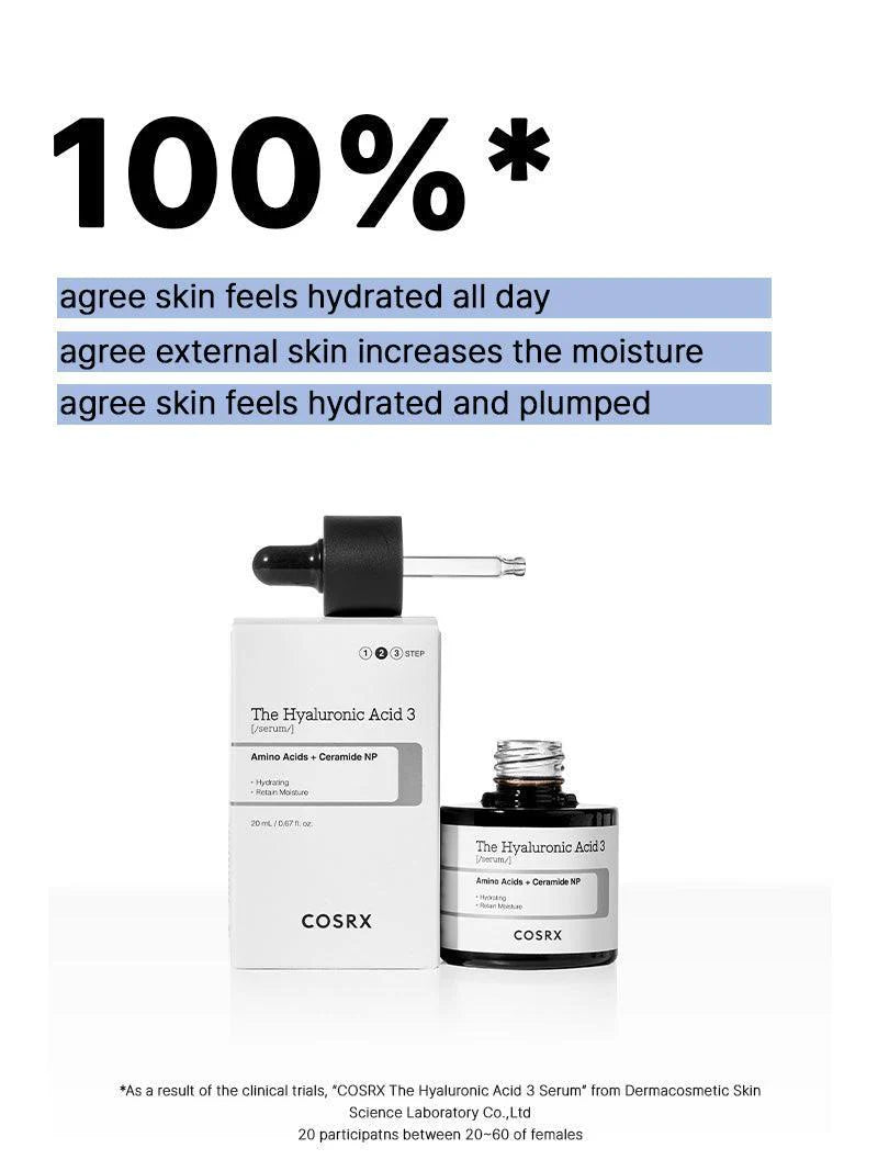 COSRX The Hyaluronic Acid 3 Serum – Deep Hydration for Plump, Supple Skin