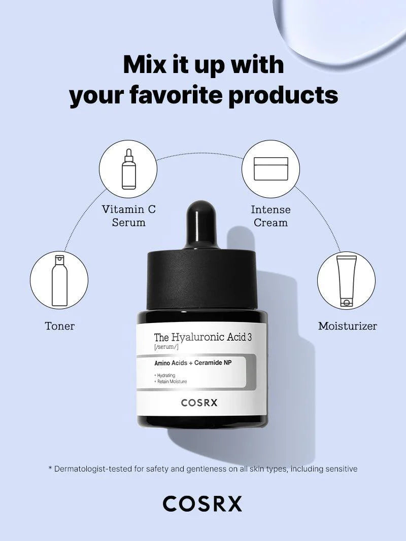COSRX The Hyaluronic Acid 3 Serum – Deep Hydration for Plump, Supple Skin