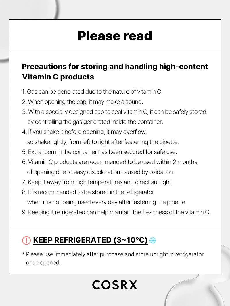 [Cosrx] The Vitamin C 23 serum 20ml