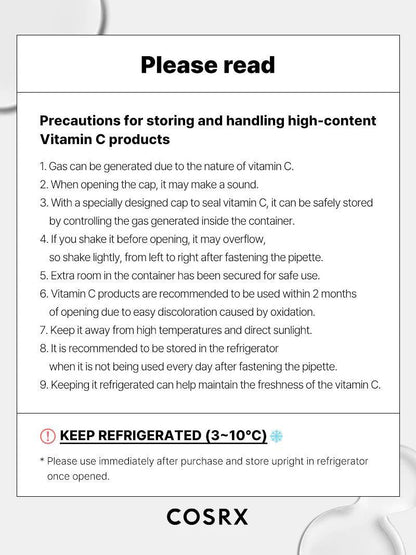 [Cosrx] The Vitamin C 23 serum 20ml