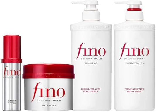 Fino Premium Touch Complete Hair Care Set (Shampoo + Conditioner + Treatment Mask)