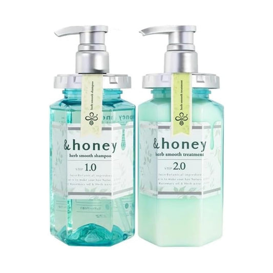 &honey Herb Smooth Shampoo & Treatment Set (440ml + 440ml)