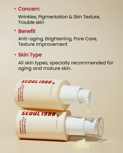 [KSECRET] SEOUL 1988 Serum : Retinal Liposome 2% + Black Ginseng